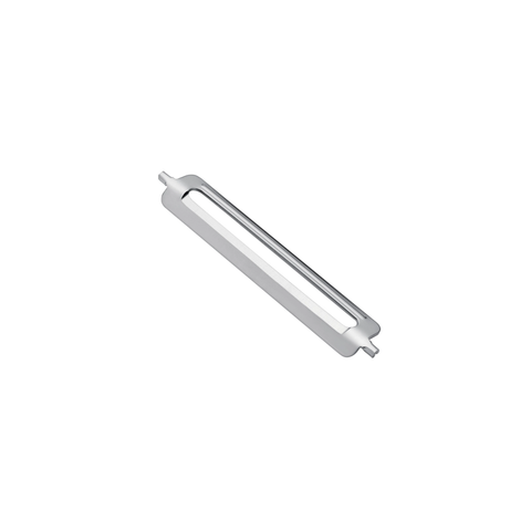 Metal peeler blade on a white background