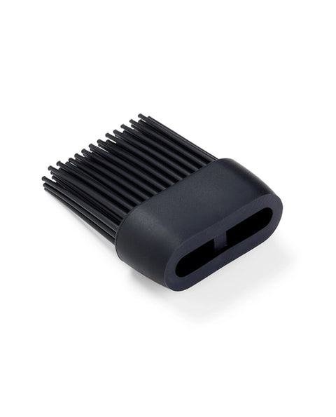A black plastic silicone brush head shown on a clean white background.