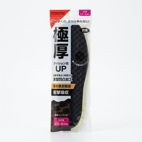 A packaged black arch support heel pad with Japanese text on the front, shown against a plain white background.