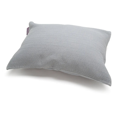 Gray textured pillow on a white background