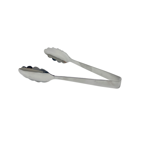 Metal tongs on a white background