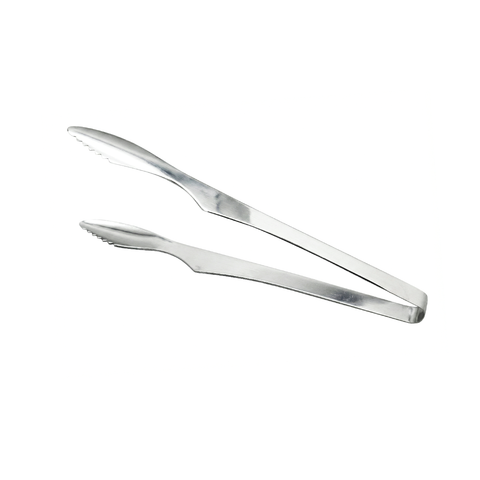 Metal tongs on a white background