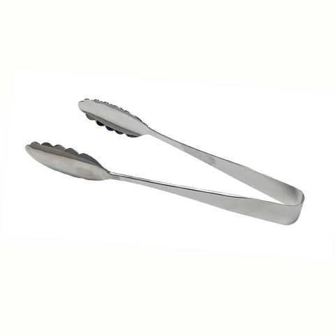 Metal tongs on a white background