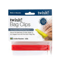 Packaging of twixit! Bag Clips with a red and white clip visible