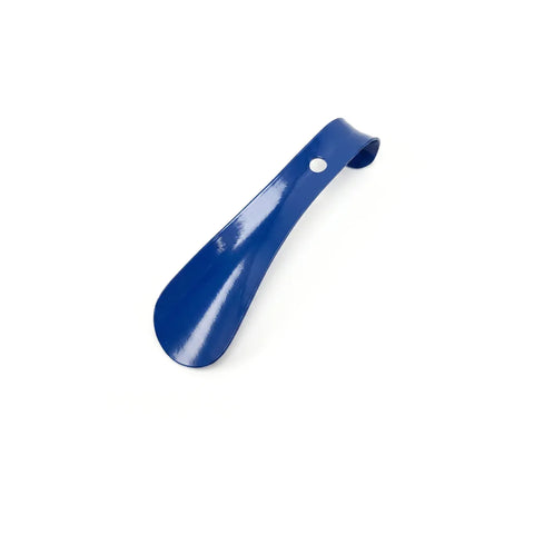 Blue shoe horn on a white background