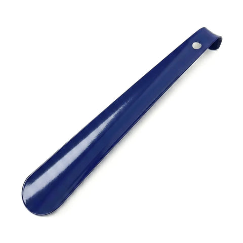 Blue shoe horn on a white background