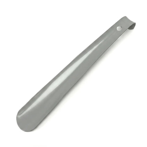 Gray shoe horn on a white background