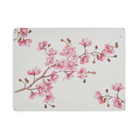 Laptop with pink floral design on a white background