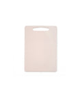 Beige cutting board on a white background