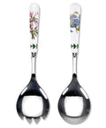 Two decorative spoons with floral handles on a white background
