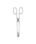 A pair of stainless steel wire tongs with looped handles and a crossed center design, shown on a plain white background.