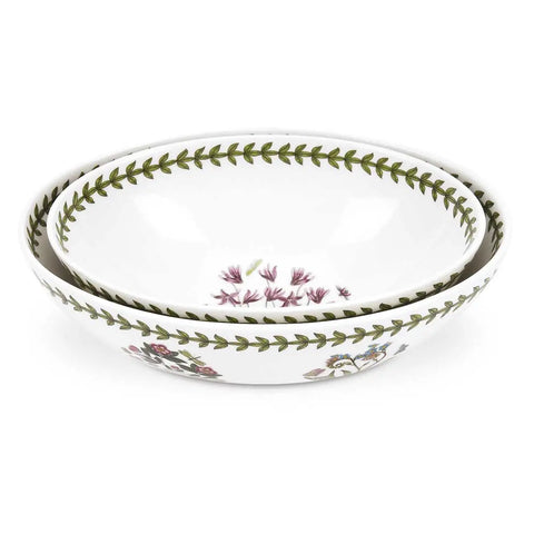 Portmeirion Botanic Garden Set of 2 Small Oval Nesting Bowls