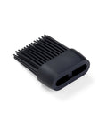 A black plastic silicone brush head shown on a clean white background.