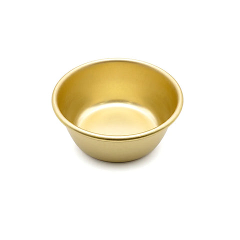 Gold bowl on a white background