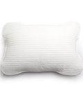White textured pillow on a white background