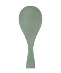 Green rice paddle on a white background