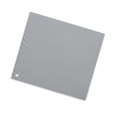 Gray textured square object on a white background
