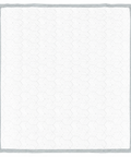White mattress pad with gray border on a white background