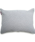Gray textured pillow on a white background