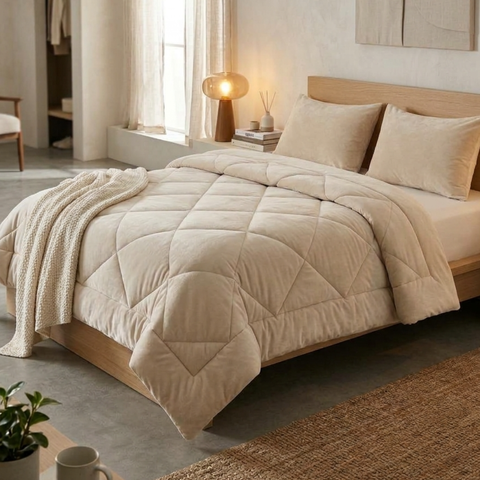 Casa Lux Solid Microfiber Comforter Set