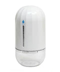 White humidifier with clear base on a white background