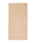Beige towel on a white background