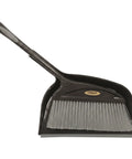 Gray broom and dustpan set on a white background