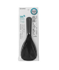 A black plastic rice paddle in its original retail packaging, featuring Japanese text and an 'Ag+' label, set against a plain light gray background.