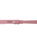 Pink plastic chopsticks in a matching case with 'Little Pockets' and cartoon characters printed on the front, shown against a plain white background.