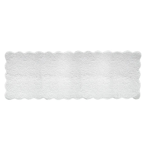 White textured bath mat on a white background