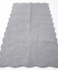 Gray textured bath mat on a white background