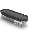 Lock&Lock food container with black lid on a white background