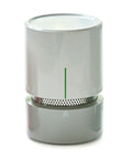 White cylindrical food moisture remover with a green stripe on a white background