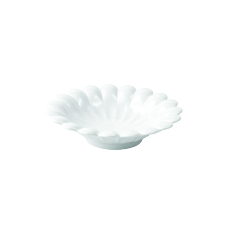 White ceramic bowl on a white background