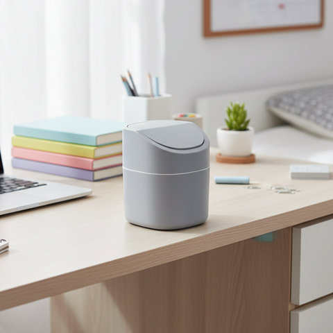 Mini Desktop Trash Can