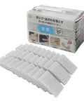 A pack of white disposable cleaning cloths with their retail box, shown on a plain white background. The box features Japanese text and small illustrative images demonstrating use.