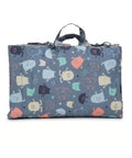Foldable sleeping bag with cartoon character pattern on a white background