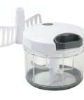 White and gray kitchen chopper on a white background