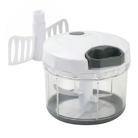 White and gray kitchen chopper on a white background