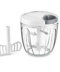 White and gray kitchen chopper on a white background