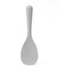 Gray silicone rice scoop on a white background