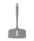 Gray spatula with a handle on a white background