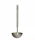 Stainless steel ladle on a white background