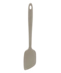 Gray silicone spatula on a white background