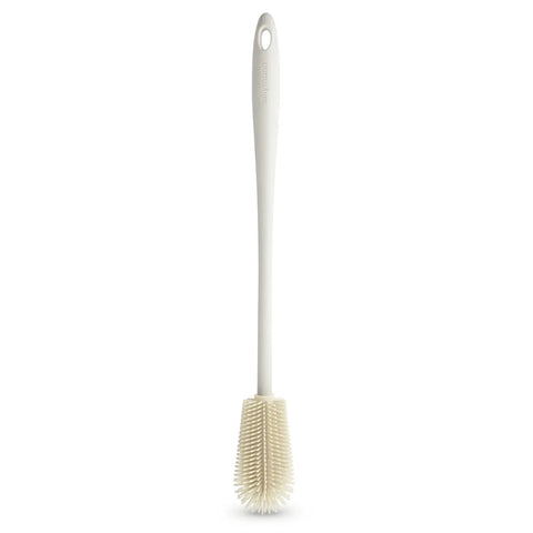 White bottle brush with bristle head on a white background