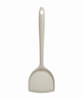 Gray wide spatula on a white background
