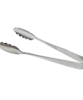Metal tongs on a white background