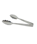 Metal tongs on a white background