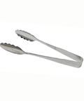 Metal tongs on a white background