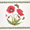 A botanical-style print showing two red poppy flowers with green stems and leaves, small butterflies, and decorative green border lines on a white background. The text 'FAPAVER RHOEAS Poppy' appears near the lower right of the flowers.